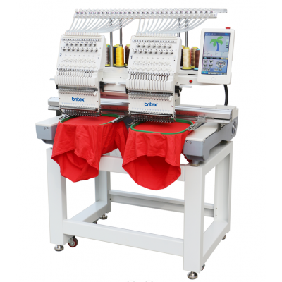 HOT SALE BR-1502 Double Head Computerized  Embroidery Machine , cap embroidery machine